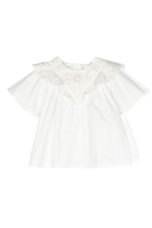 White cotton blouse CHLOE' KIDS | C15D90117